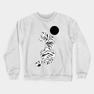 White tiger moon Crewneck Sweatshirt